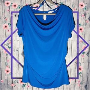 NWT New York & Company Cowl Neck Keyhole Top